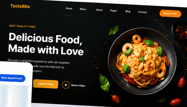 TasteBite template preview